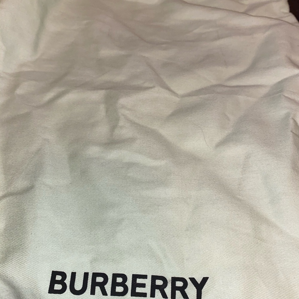 BURBERRY men’s size 12 black shoe with logo strap - Picture 6 of 6
